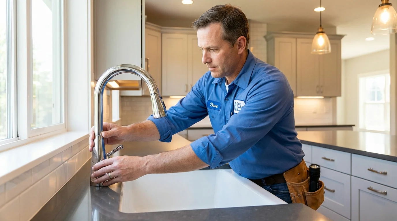 Kitchen faucet installation by Johns Plumbing LLC in Coral Springs