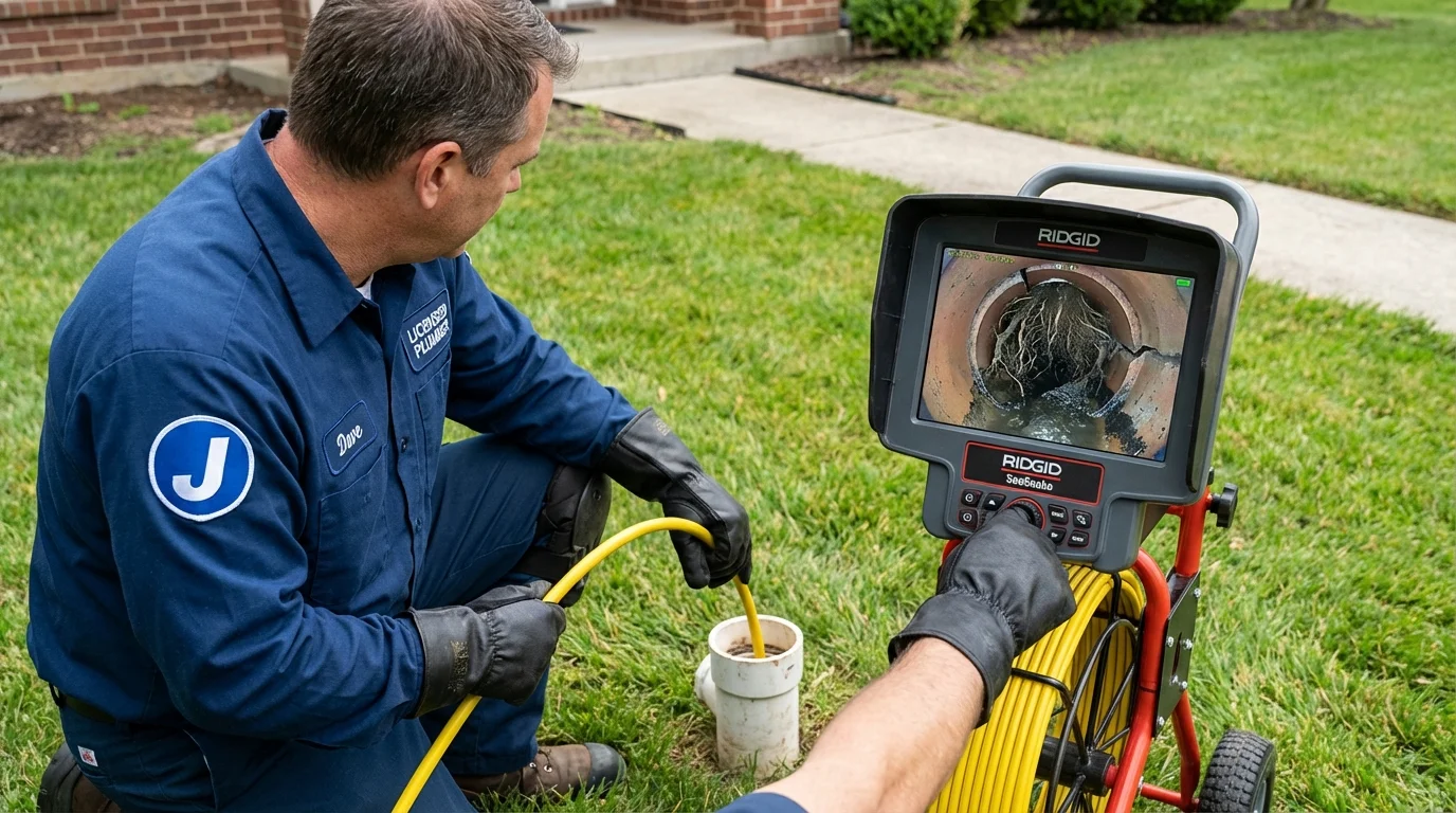 Sewer camera inspection being performed by Johns Plumbing LLC in Coral Springs